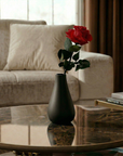 Noir Tapered Glass Bud Vase