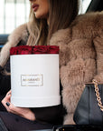 Medium White Round Matte Rose Box