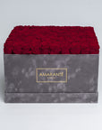 100 Roses in a Grey Deluxe Square Rose Box