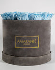 These stunning light blue Roses connote protection, security, and health.