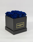 Stylish royal blue roses denoting luxury and royalty.