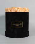 Medium Round Black Suede Rose Box