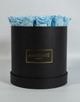 Medium Black Round Matte Rose Box of Infinity Roses