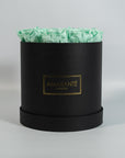 Medium Black Round Matte Rose Box of Infinity Roses