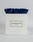 Artistic royal blue roses implying luxury and royalty.