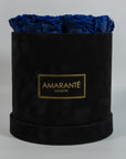 Medium Round Black Suede Rose Box