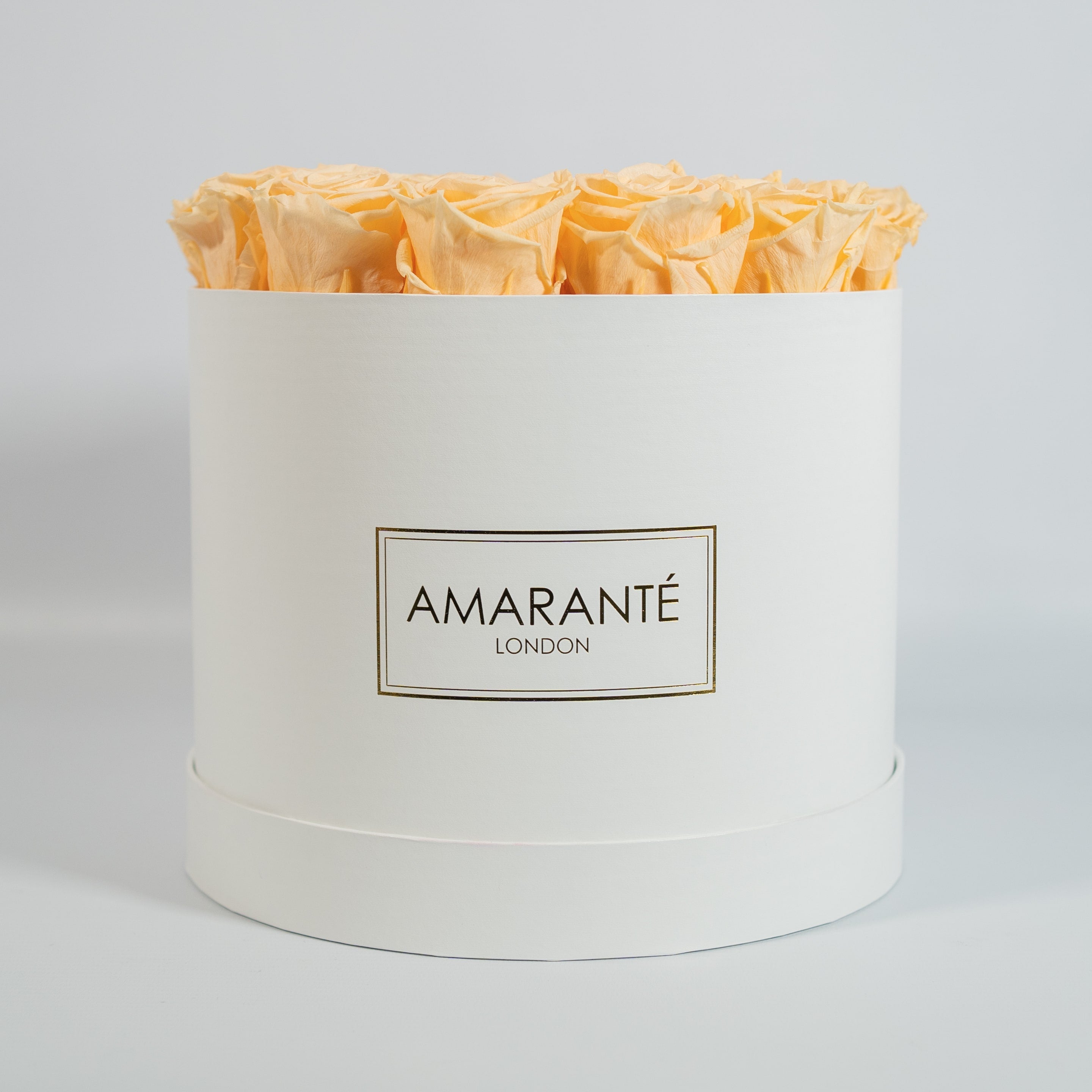 Summer inspired peach Roses connoting friendship, warmth, and adventure.