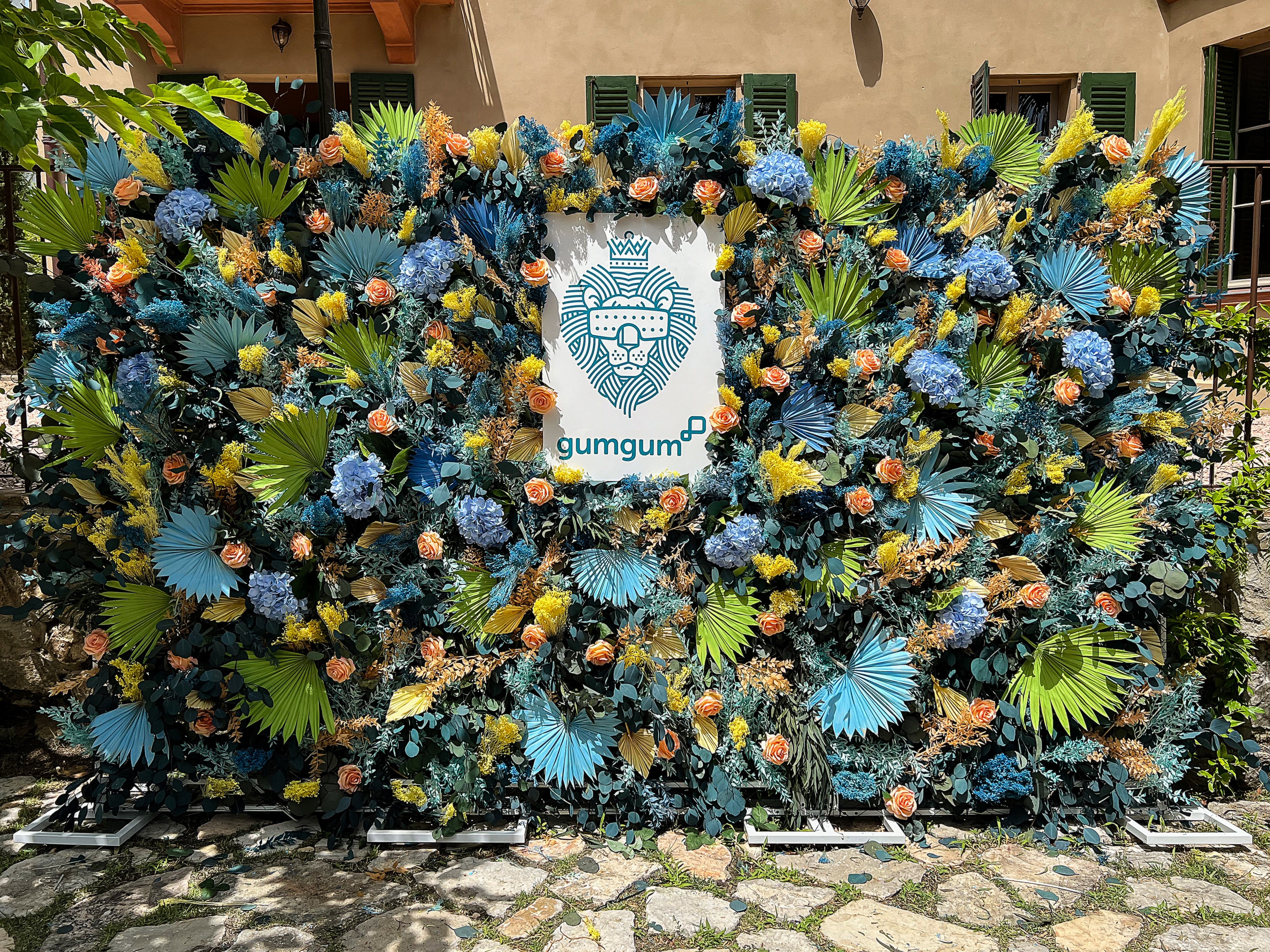 Floral Picture Wall for GumGum US tech company Event in Cannes, France