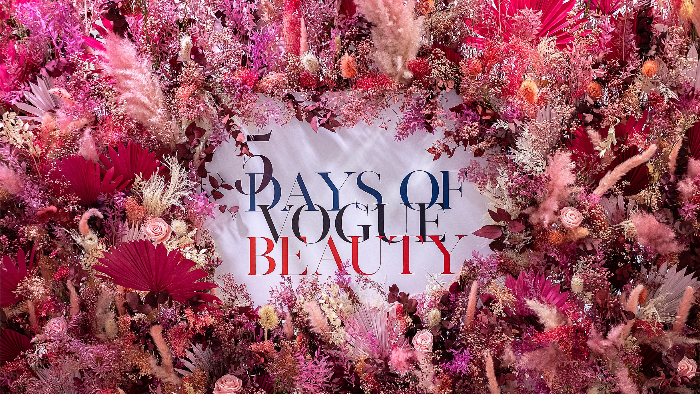 Event Flower Arrangements designed for Vogue's 5 Days of Beauty