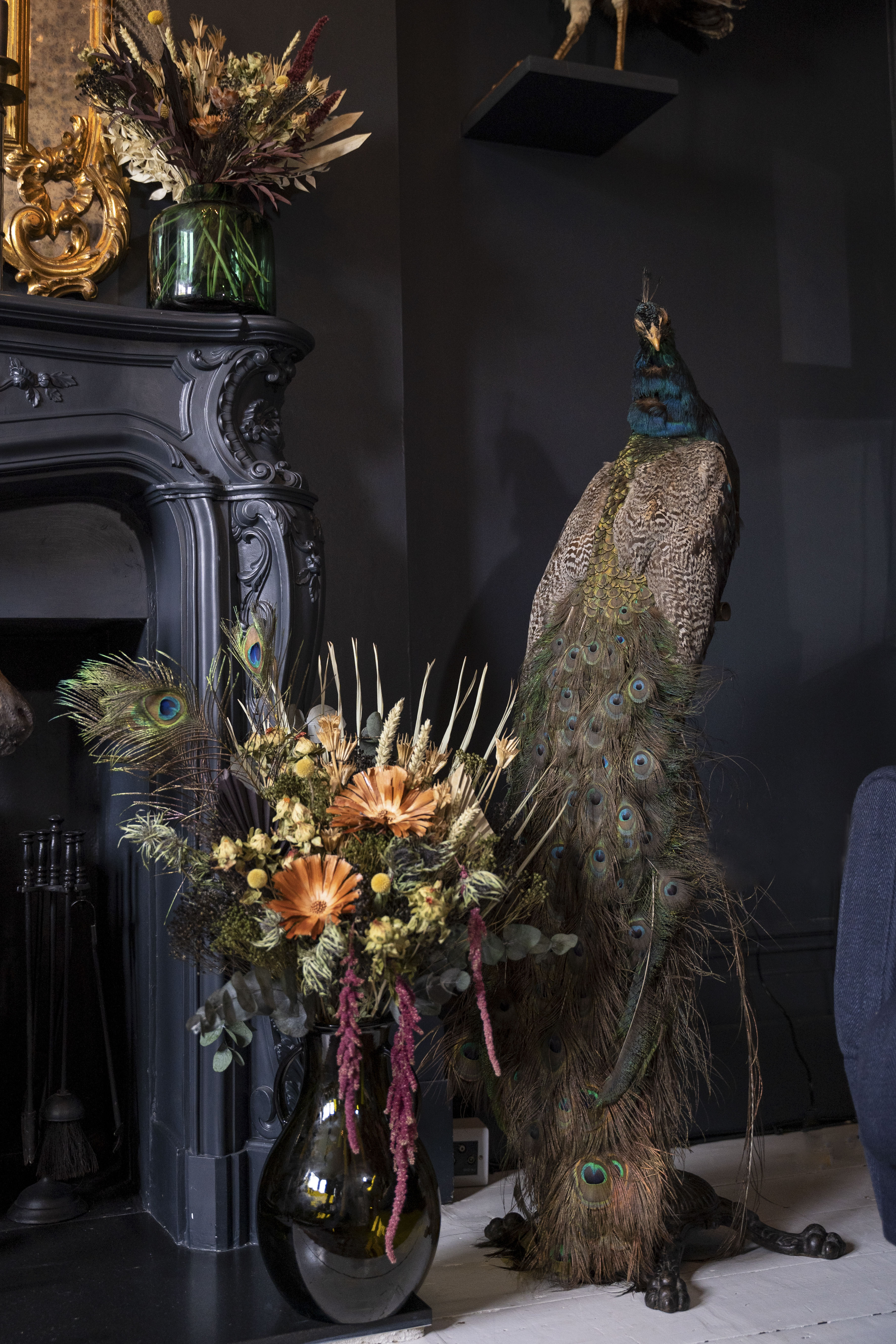 Urban Jungle Dried Flower Bouquet for Wedding Centrepiece