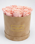 Medium Beige Suede Rose Box