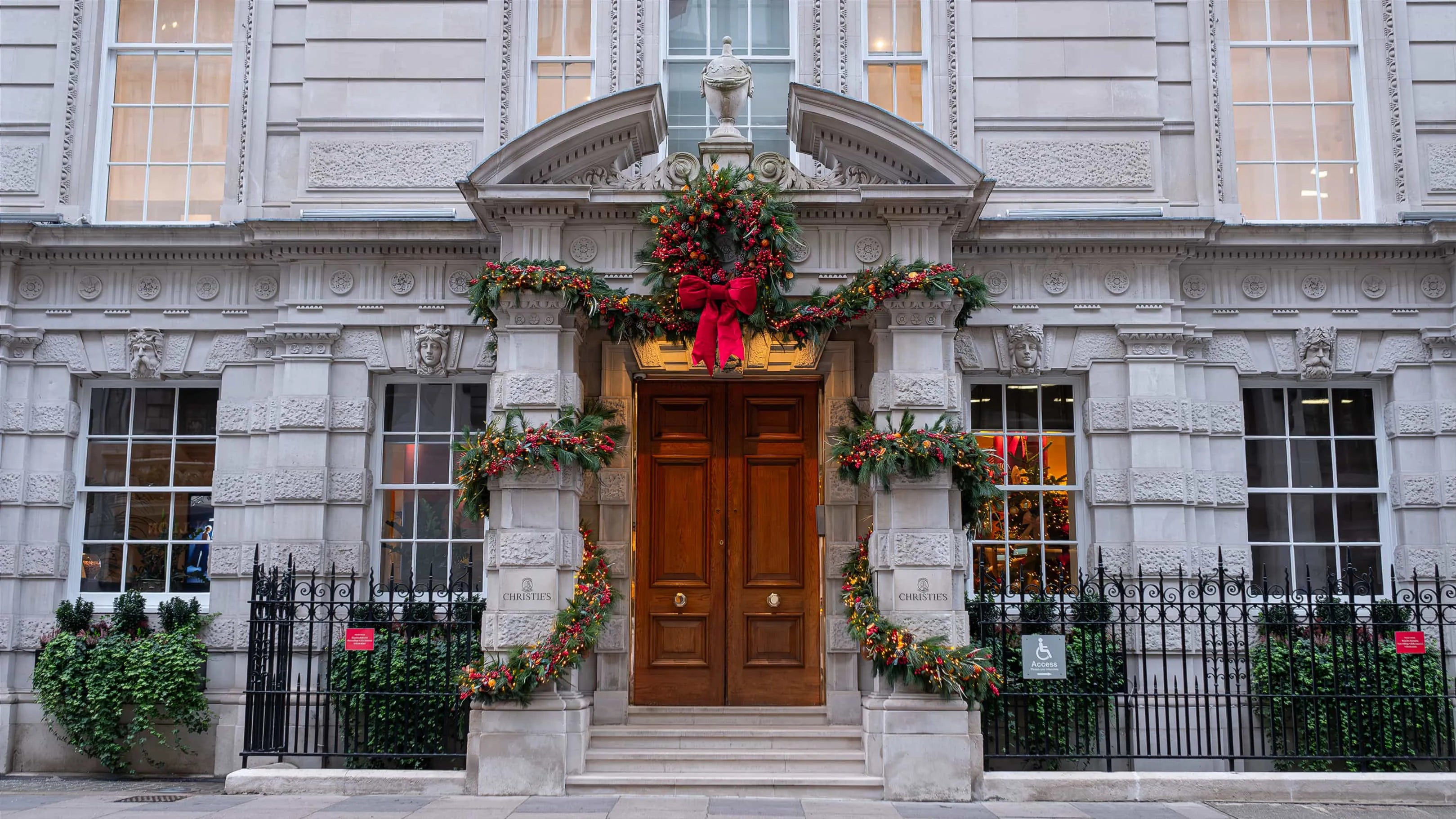 We elevated holiday decor at Christie's with our bespoke Christmas floral arrangements, meticulously crafted for a touch of seasonal elegance by our expert event florists