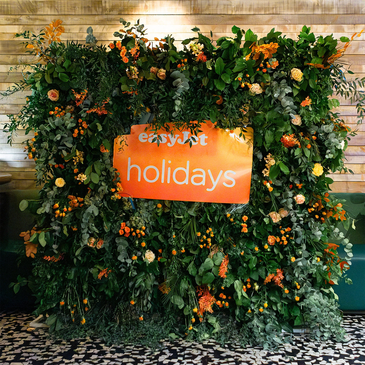 Easyjet Welcome Bespoke Floral Design - Flower Wall for EasyJet's Corporate Event ...