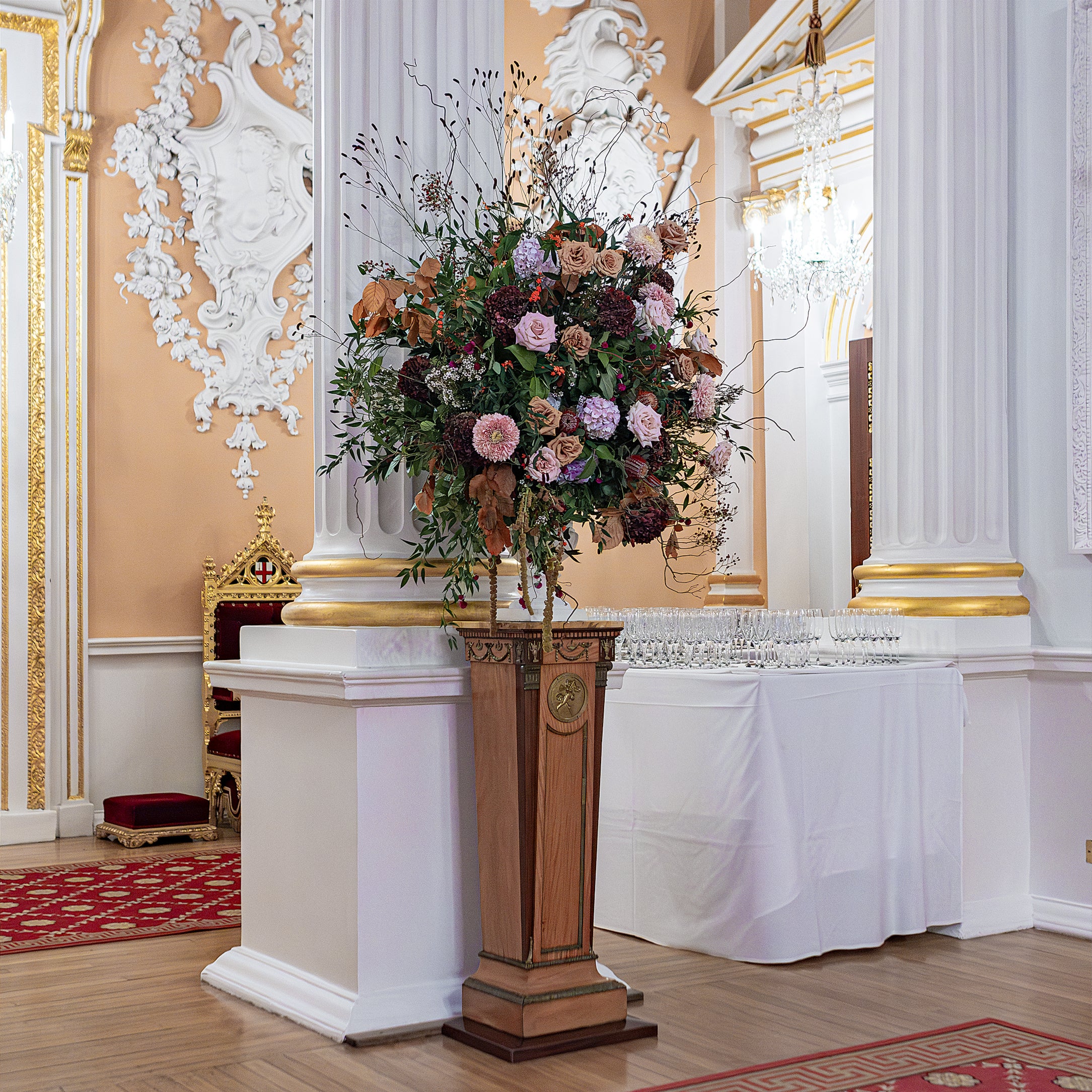 Unique bespoke installation showcased on a plinth at the entrance of Mansion House