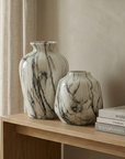Eternity Round Marble Effect Vase