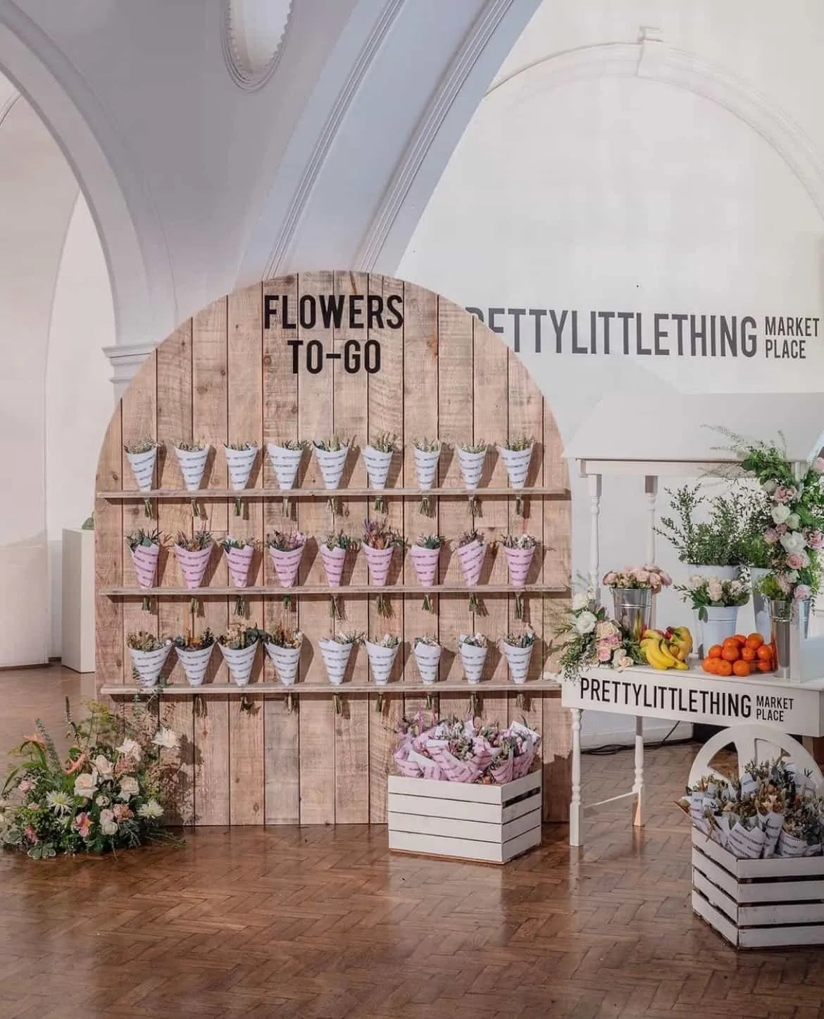 Prettylittlething chose Amaranté London as their Event Florist to design and create bespoke floral arrangements to decorate their event