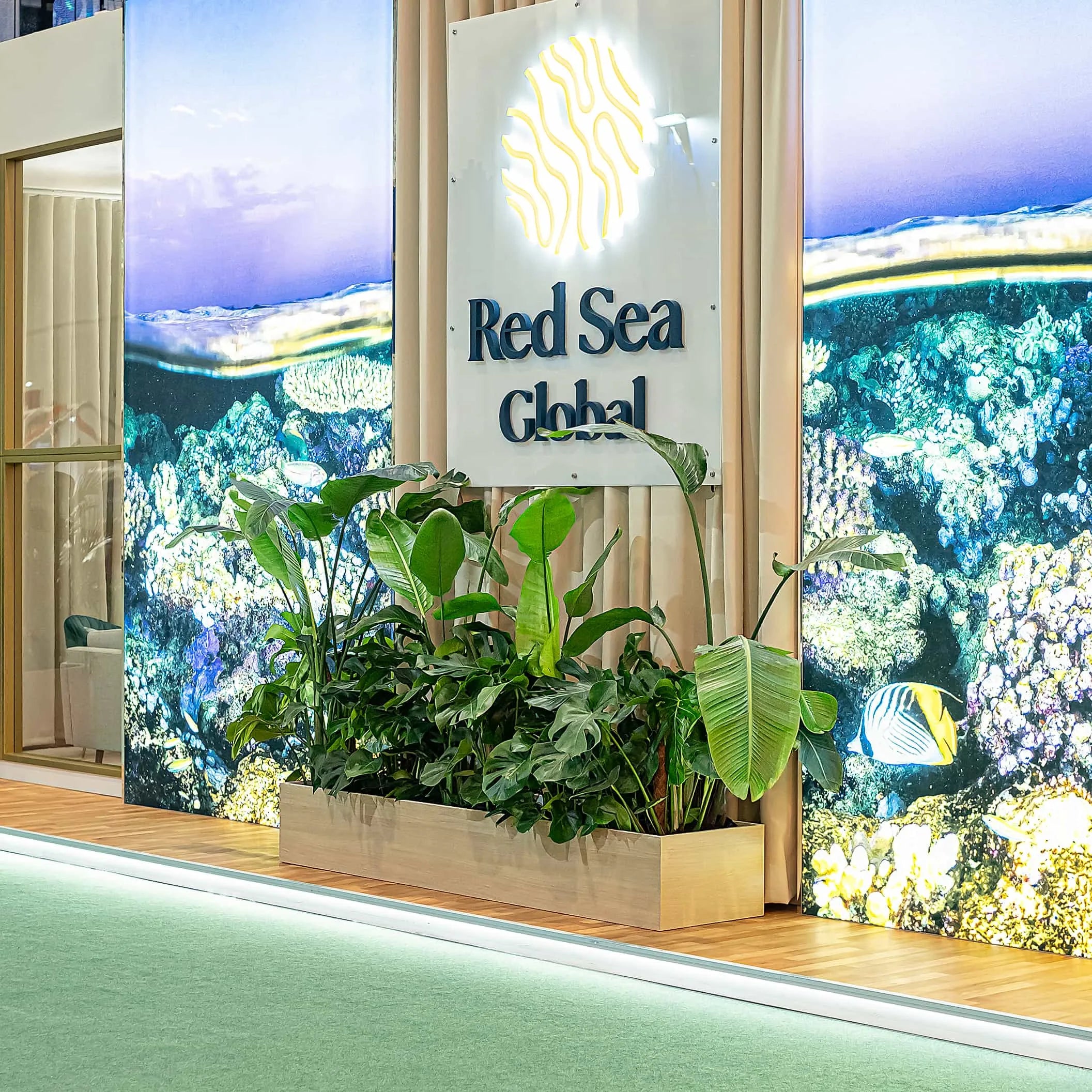 Plant Hire for Corporate Events: Client Red Sea Global were interested in plants for hire at their event that took place at the Excel Centre