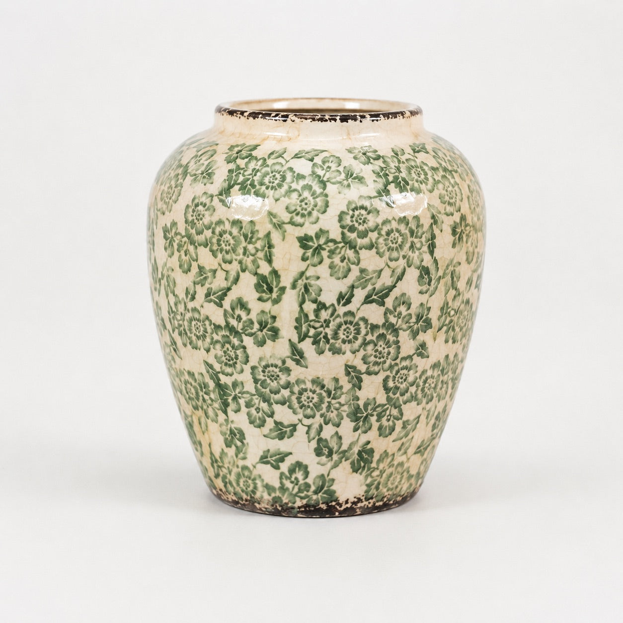 Clover Green Ceramic Vase