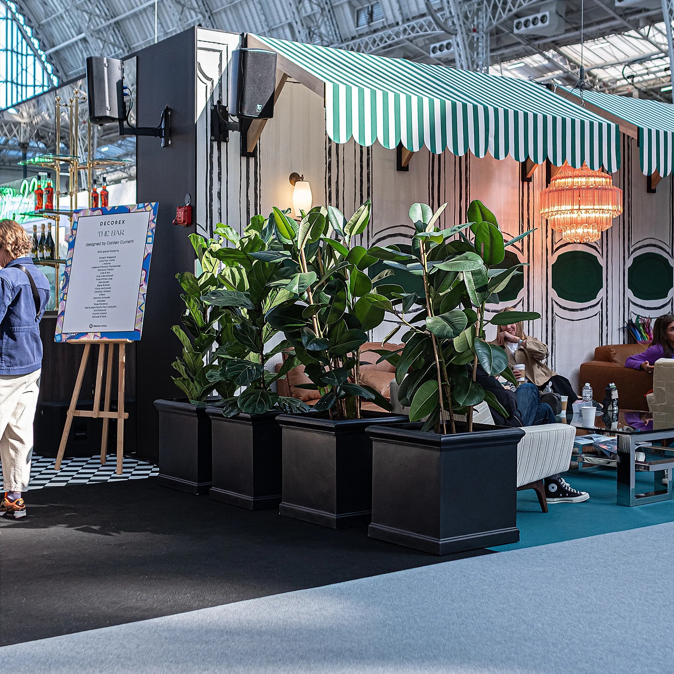Plant installations were key for a client whose event took place at Olympia London
