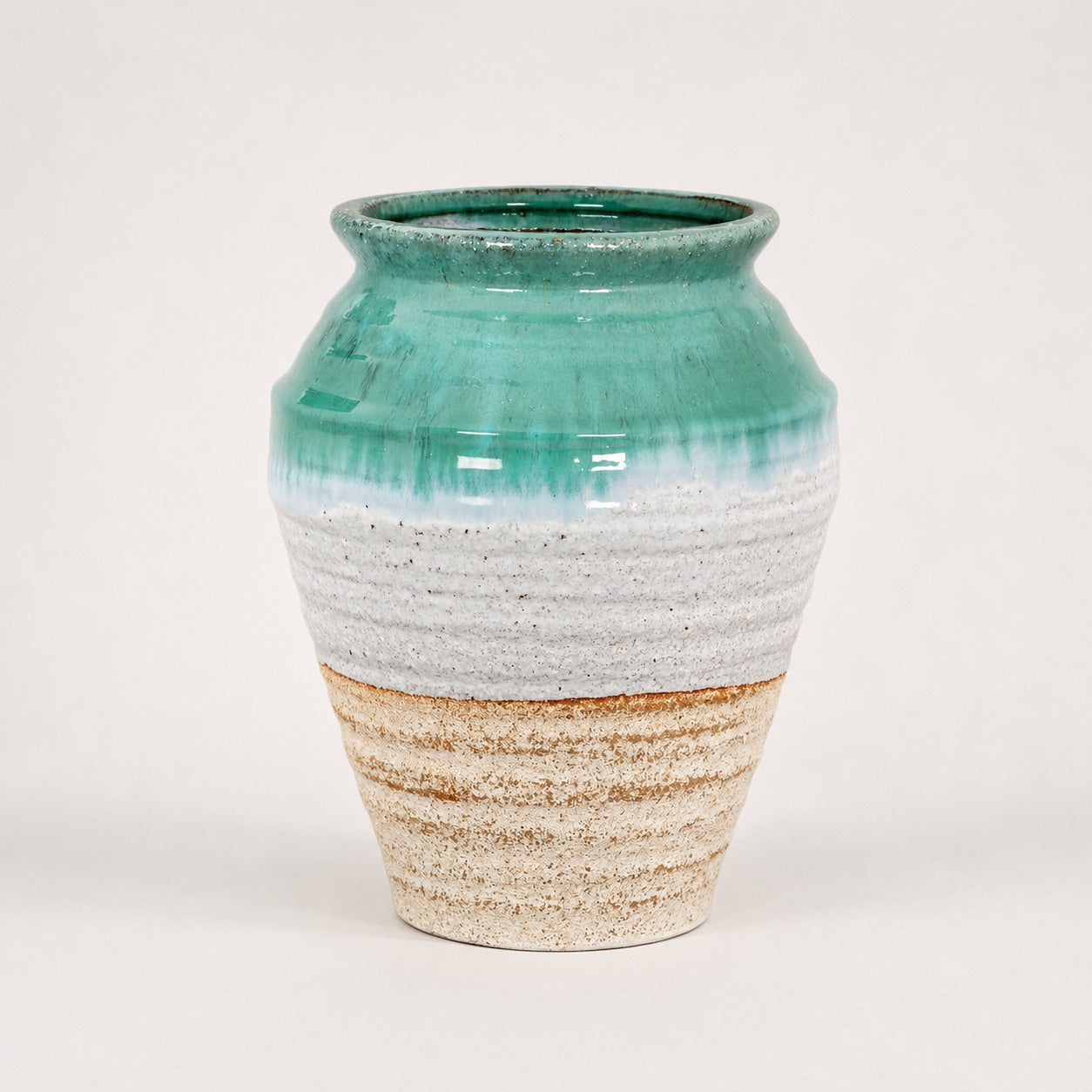 Tide Teal Ceramic Vase