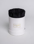 Small White Round Matte Rose Box