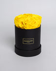 Small Black Round Matte Rose Box