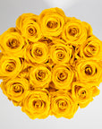 Delightful yellow Roses in a stunning white box 