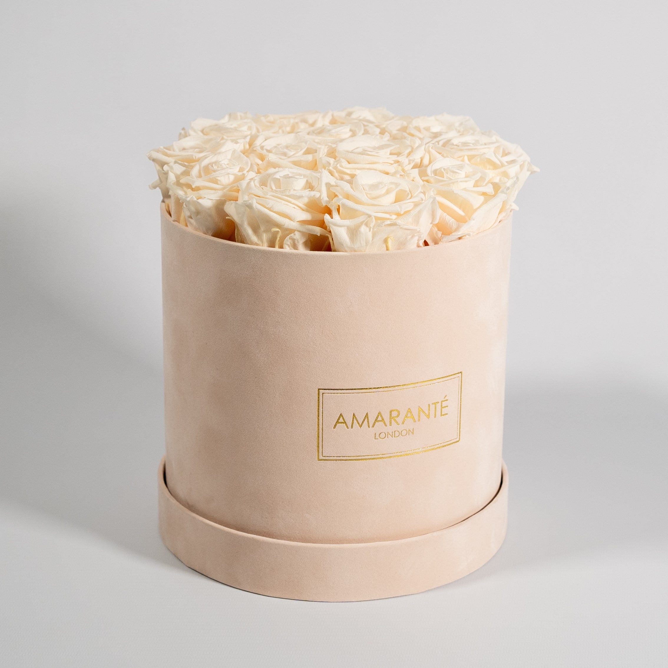 Stylish champagne roses, the perfect choice for celebration.