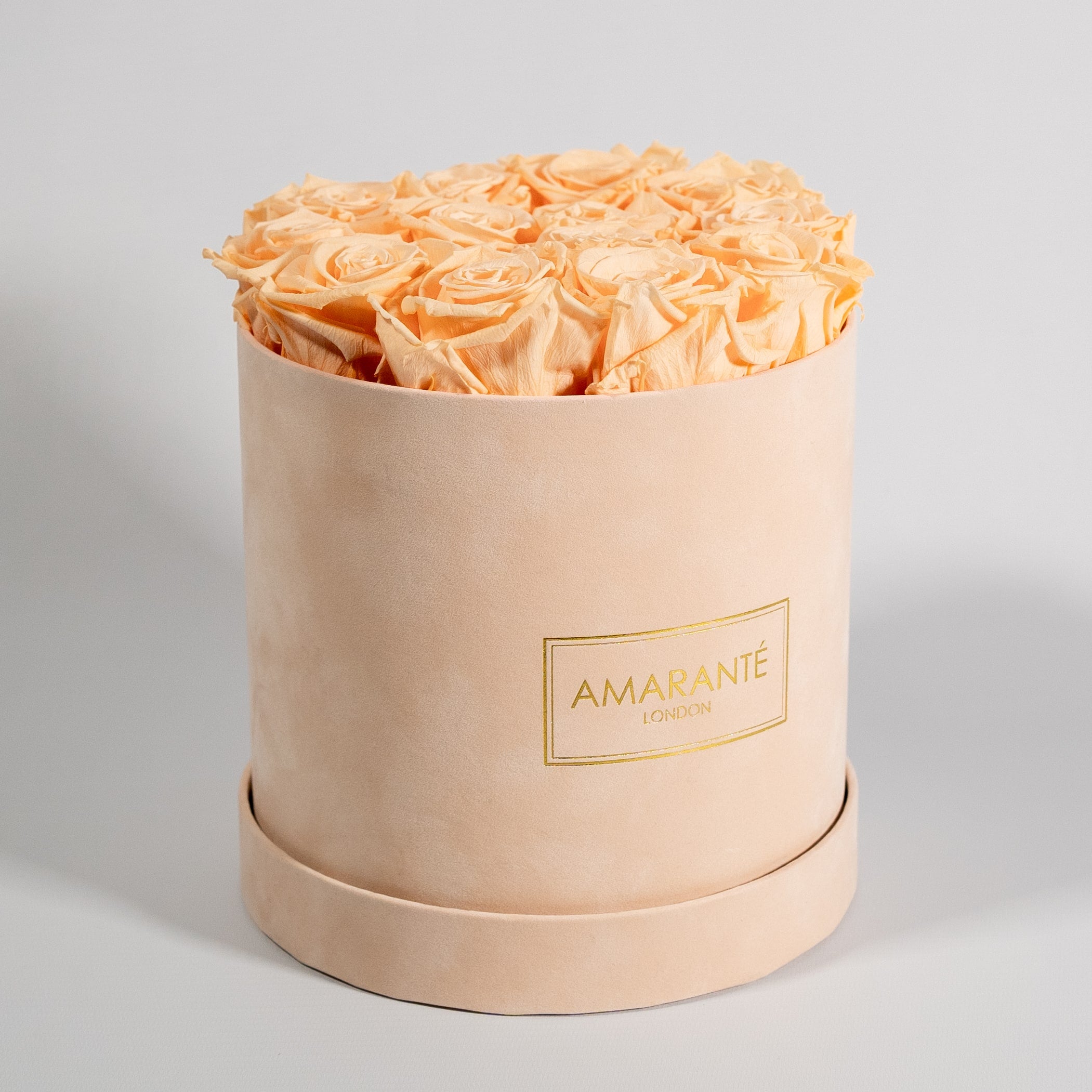 Elegant peach roses, beaming with warm and tranquillising colours. 