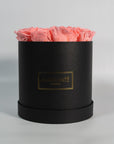 Medium Black Round Matte Rose Box of Infinity Roses