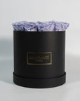 Medium Black Round Matte Rose Box of Infinity Roses