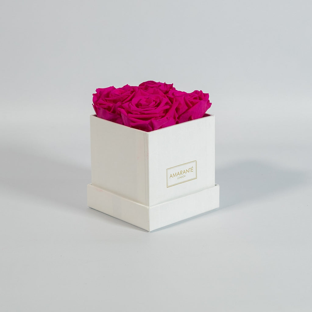 Forever Flowers > Infinity Roses > Square White Matte Small Rose Box ...
