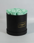 Medium Black Round Matte Rose Box of Infinity Roses