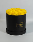 Medium Black Round Matte Rose Box of Infinity Roses