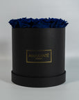 Medium Black Round Matte Rose Box of Infinity Roses