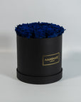 Medium Black Round Matte Rose Box of Infinity Roses