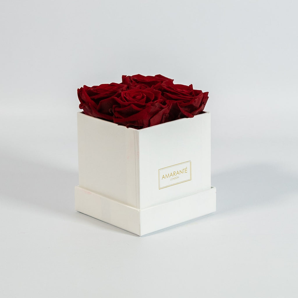 Forever Flowers > Infinity Roses > Square White Matte Small Rose Box ...