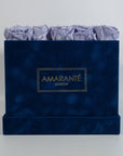 Large Royal Blue Square Suede Rose Box