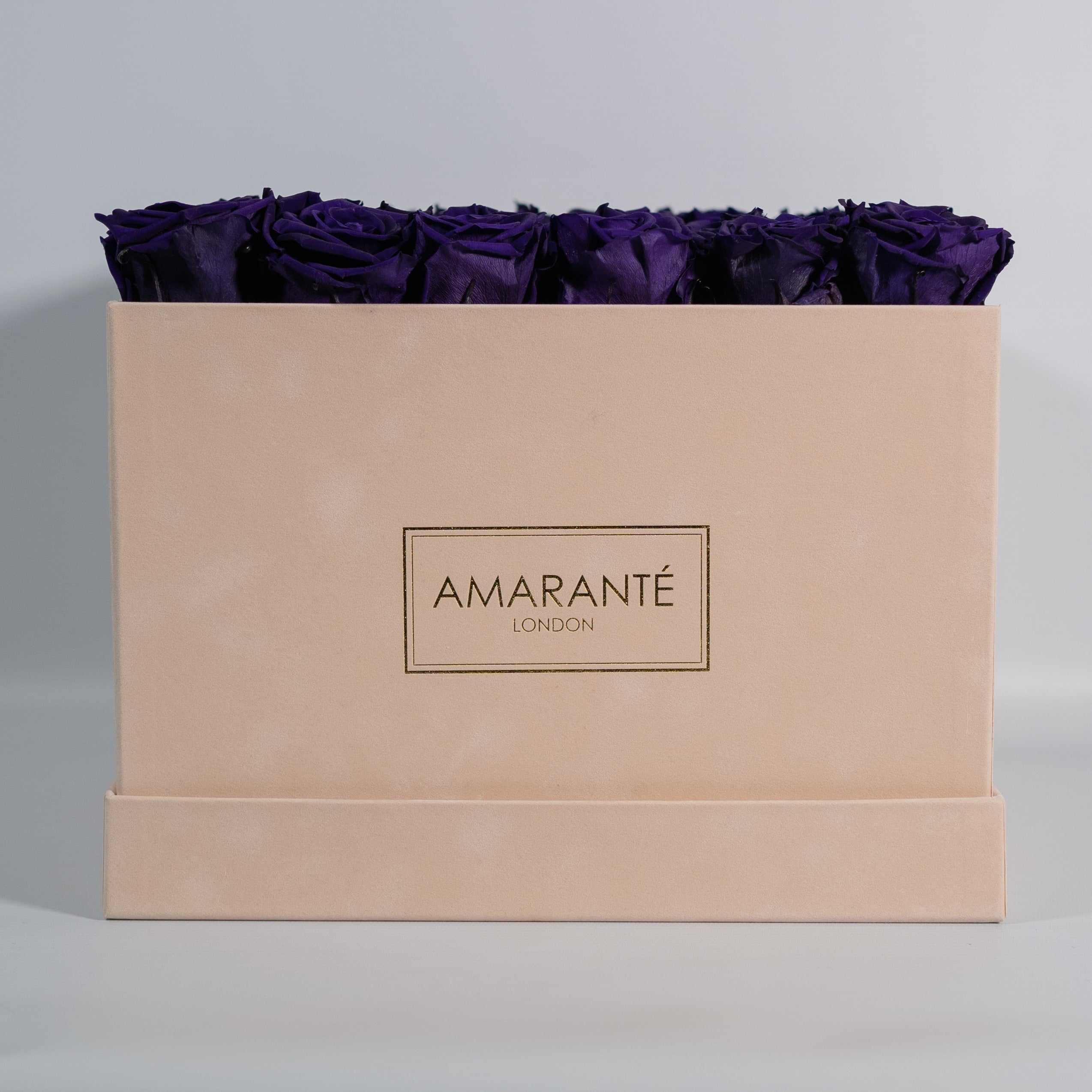 Tranquillising dark purple Roses in a stylish extra large pack.