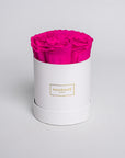 Small White Round Matte Rose Box