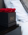 Small Black Square Matte Rose Box