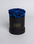 Small Black Round Matte Rose Box