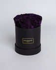 Small Black Round Matte Rose Box