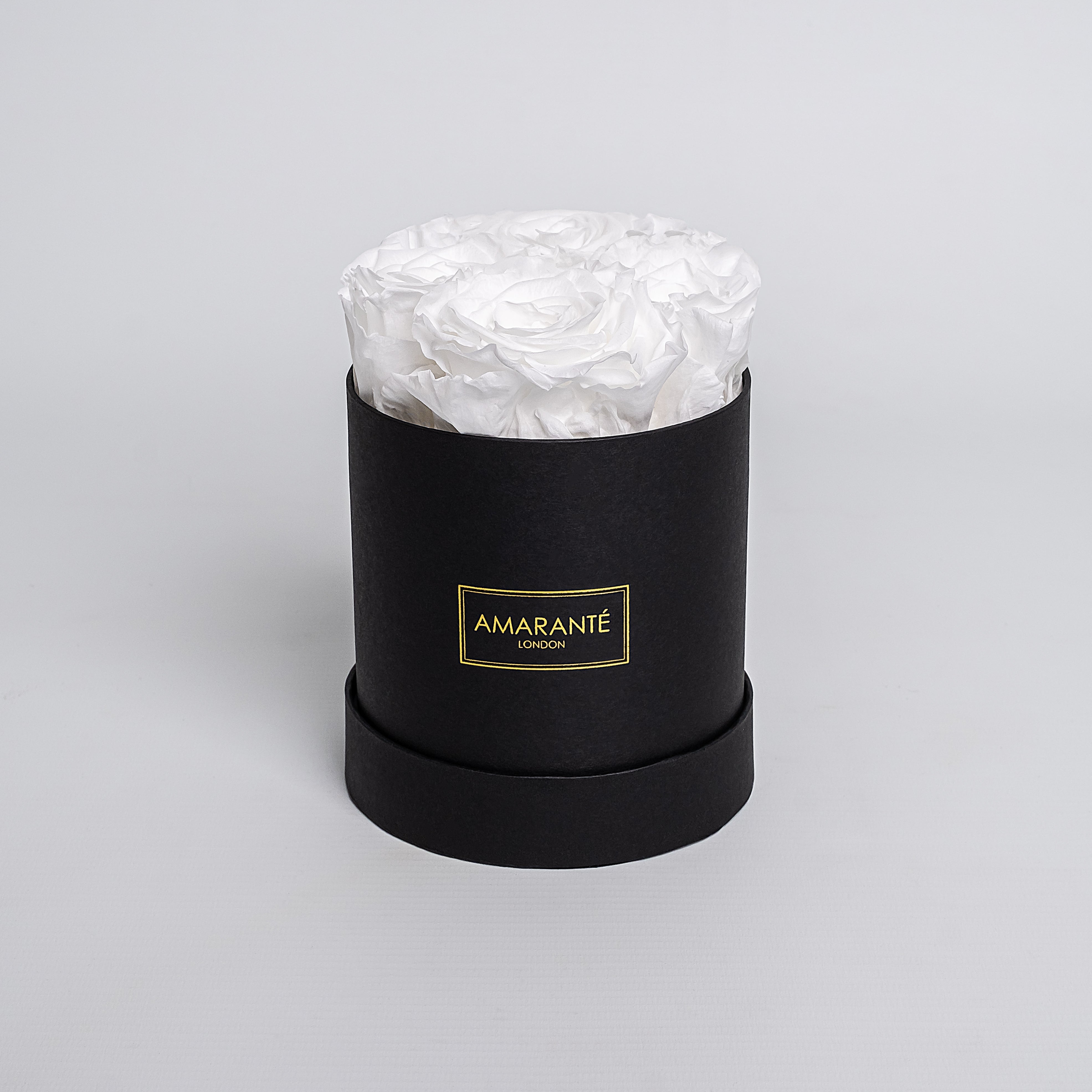 Infinity Roses > Small Black Round Matte Rose Box – Amarante London