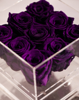 Luxurious dark purple set of nine Roses implying wisdom, magic, and creativity.