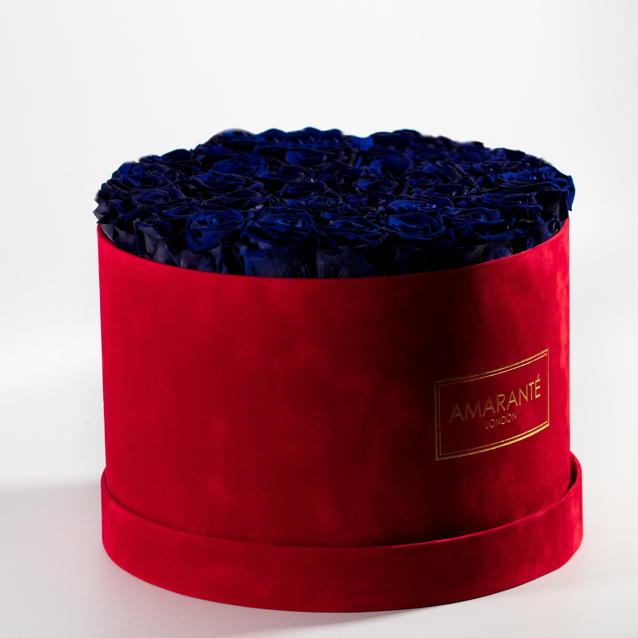 Delicate Royal Purple Roses shown in a red box, suggesting luxury and security. 