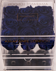 Dapper royal blue Roses suggesting royalty, luxury, and security. 